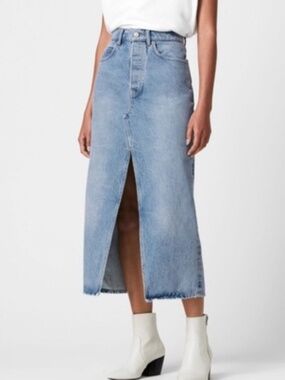 All Saints Dottie Denim Maxi Skirt — Size 6